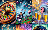 A wild Marvel-style comic ride through a night of chaosâ€”spinning roulette wheels, champagne spills, soaring jackpots, and sudden collapse. The hero wakes up with regret and a blurry flashback of the casino carnage.